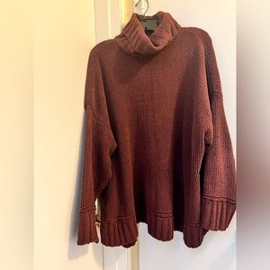 Long cowl neck sweater